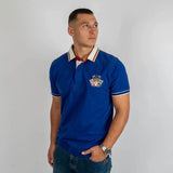 Polo bleu marine Barbarians multi-badge