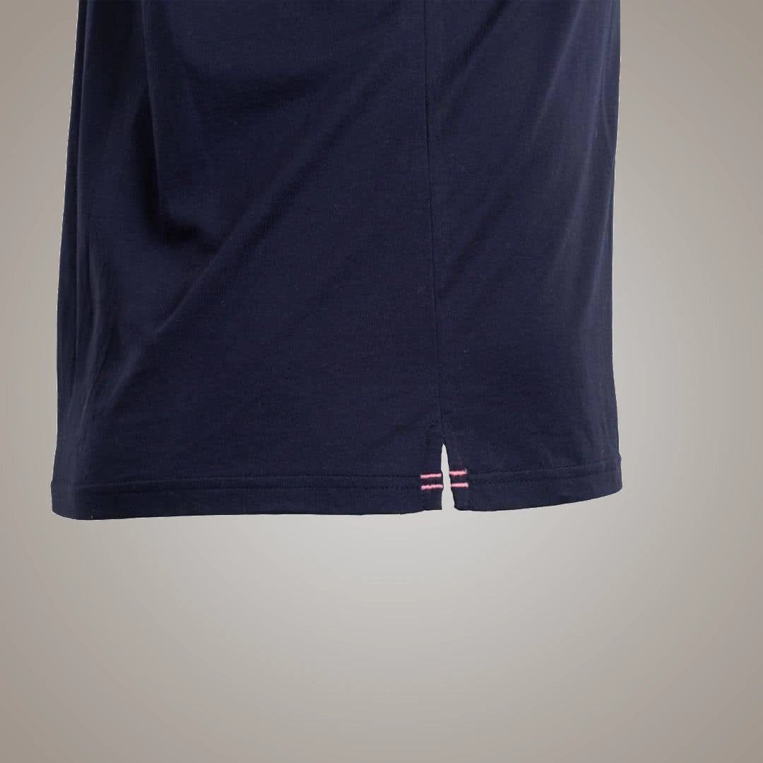 Polo Homme bleu marine mercerisé BACK to LEGEND (zoom bas de vêtement)