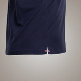 Polo Homme bleu marine mercerisé BACK to LEGEND (zoom bas de vêtement)