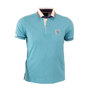 Polo bleu turquoise "Passion for Historic Rugby"