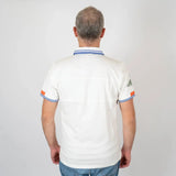 Polo blanc n°9 en coton jersey peau de pêche BACK to LEGEND (vue de dos)