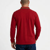 Polo BACK TO LEGEND rouge effet toucher peau de pêche pour hommes