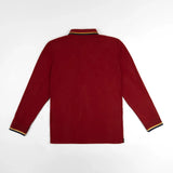 Polo BACK TO LEGEND rouge effet toucher peau de pêche pour hommes (vêtement à plat de dos)