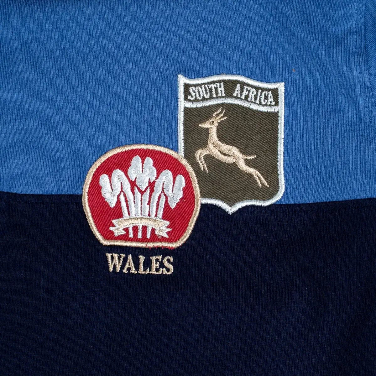 Polo à manches longues tricolore multi-pays Barbarians BACK to LEGEND (zoom badges)