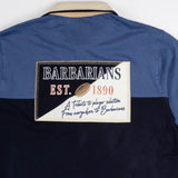 Polo à manches longues tricolore multi-pays Barbarians BACK to LEGEND (zoom patch dorsal)