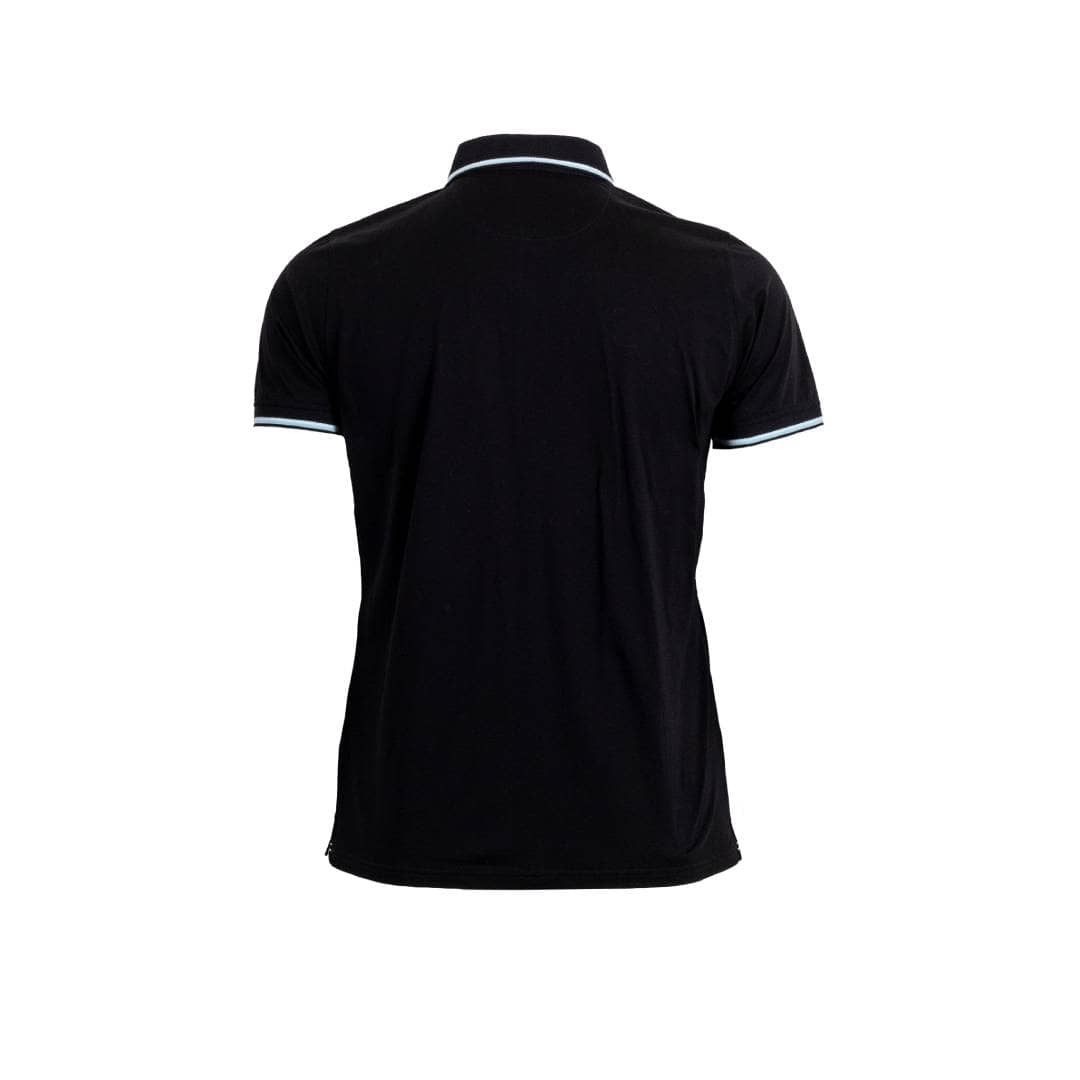 Polo noir mercerisé pour Homme BACK TO LEGEND (vue de dos)