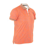 Polo orange imprimé tropical Blacks Legend (Vue de profil)