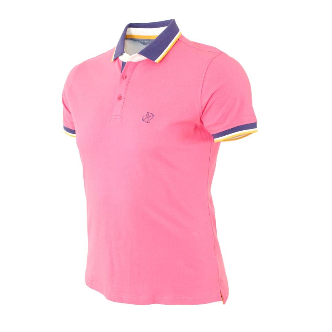 Polo rose finitions contrastées Blacks Legend