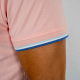 Polo homme rose pâle en jersey élasthanne Blacks Legend (zoom manche)