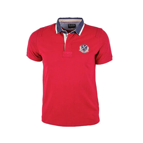 Polo rouge col contrastré Blacks Legend