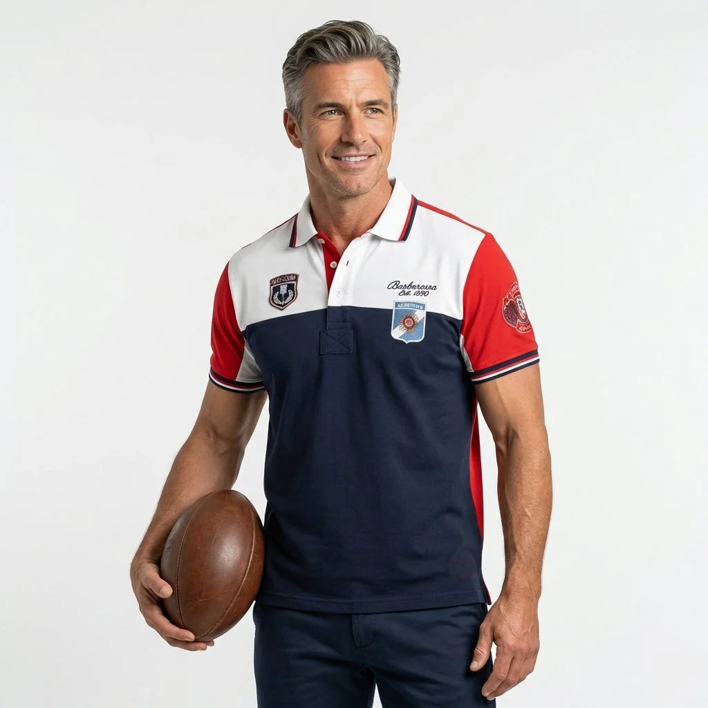 Polo tricolore multi-pays Barbarians BACK to LEGEND