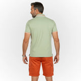 Polo homme vert amande en jersey élasthanne Blacks Legend (vue de dos)