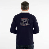 Polo XV Barbarians bleu marine toucher peau de pêche - BACK TO LEGEND