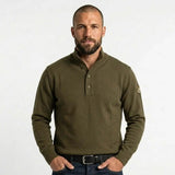 Pull camionneur boutonné kaki pour homme BACK TO LEGEND
