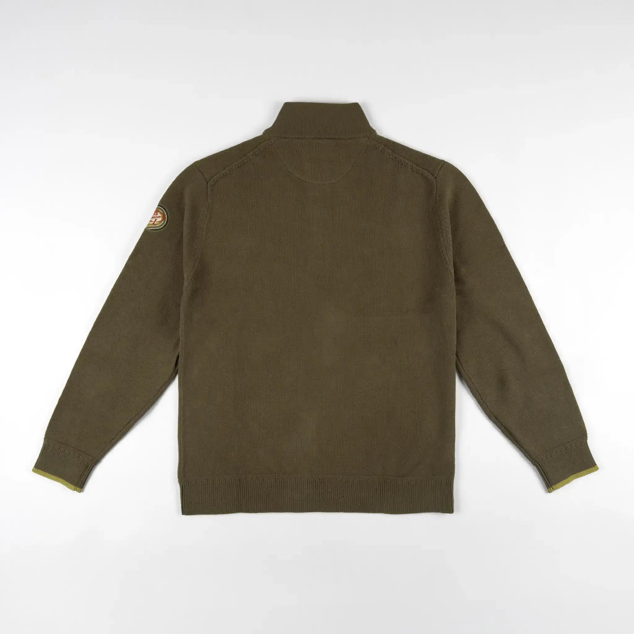 Pull camionneur boutonné kaki pour homme BACK TO LEGEND (vêtement à plat de dos)