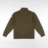 Pull camionneur boutonné kaki pour homme BACK TO LEGEND (vêtement à plat de dos)