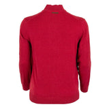 Pull Homme rouge cranberry col camionneur (vue de dos)