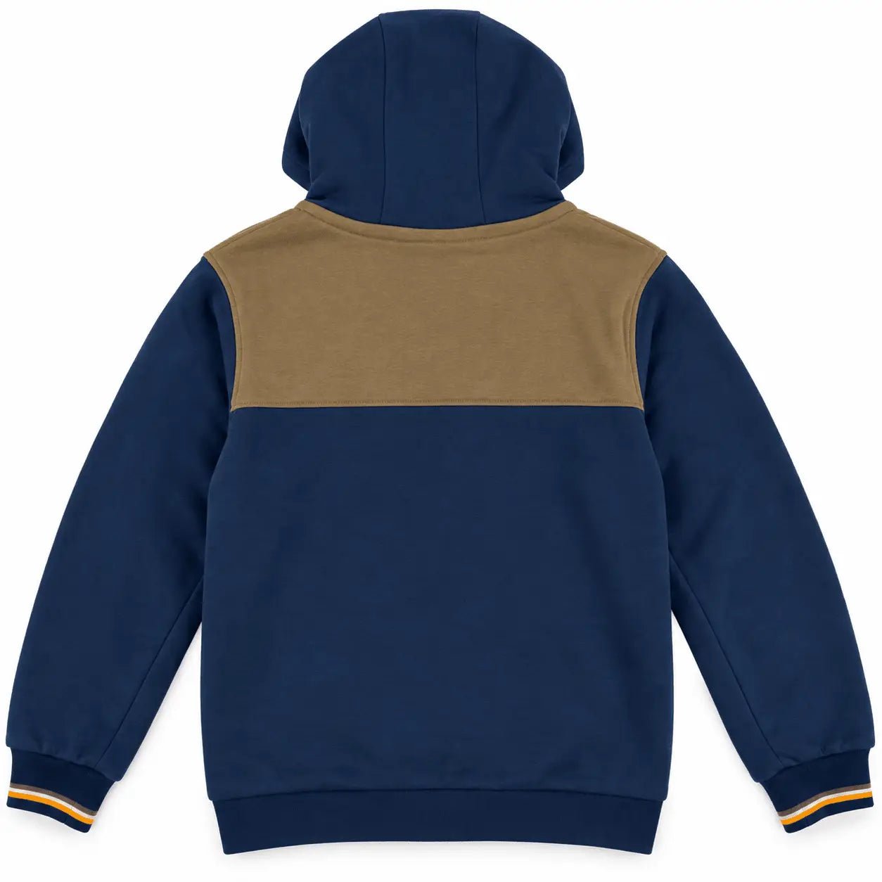 Sweat a capuche bicolore zippé doublé polaire BACK TO LEGEND (vue de dos)