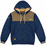 Sweat a capuche bicolore zippé doublé polaire BACK TO LEGEND (vue de face)
