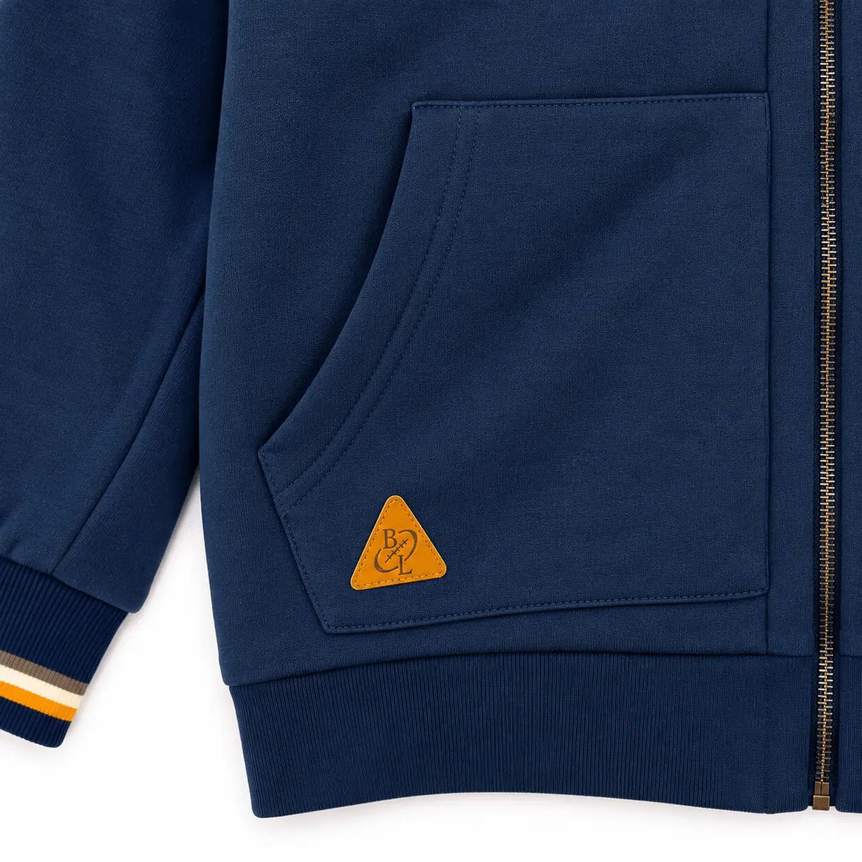 Sweat a capuche bicolore zippé doublé polaire BACK TO LEGEND (zoom poche)