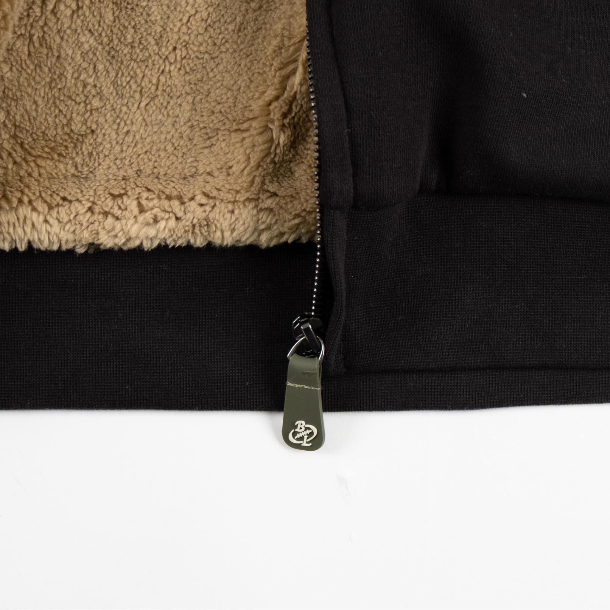 Sweat zippé à capuche Barbarians doublé polaire BACK TO LEGEND (zoom zip métal et tirette silicone)