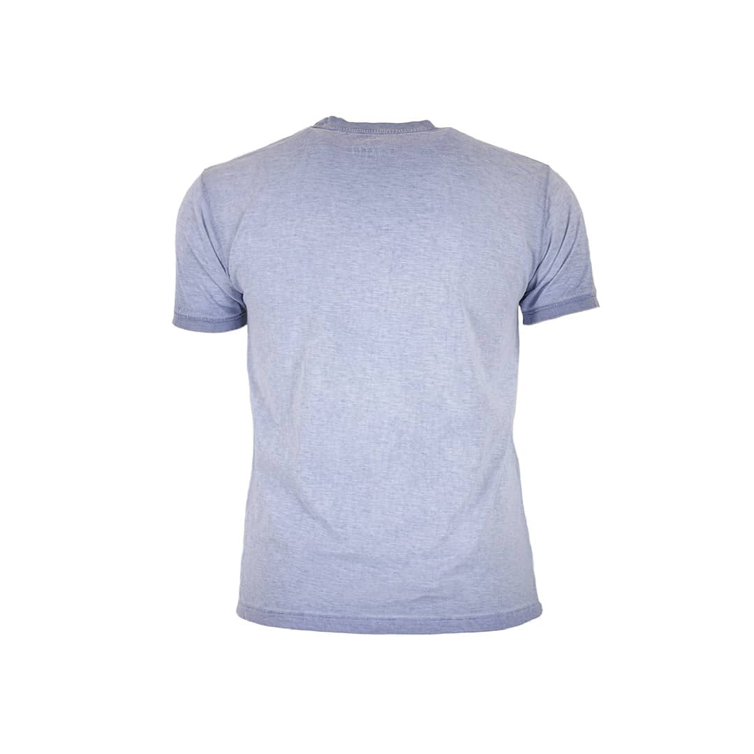 T-shirt bleu clair ballon de rugby (Vue de dos)