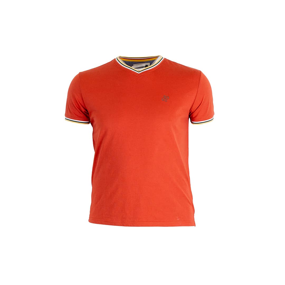 T-shirt Homme orange col V - Blacks Legend