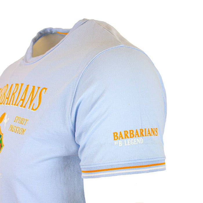 T-shirt bleu clair Barbarians ARGENTINE (Vue de profil)