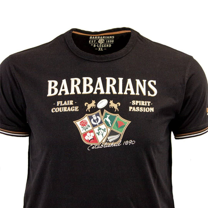 T-shirt Barbarians AUTHENTIQUE noir (Zoom poitrine)