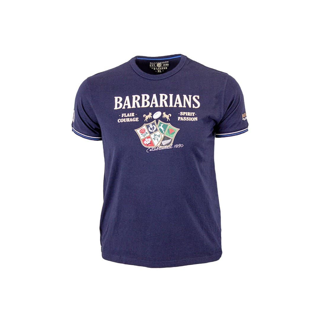 T-shirt bleu marine Barbarians ÉCOSSE - Blacks Legend