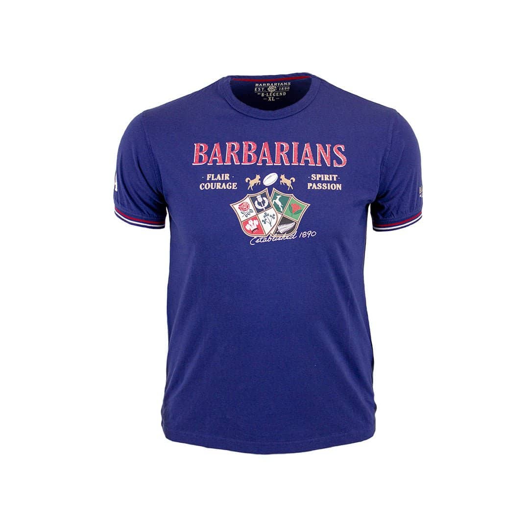 T-shirt bleu Barbarians FRANCE - Blacks Legend