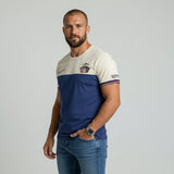 T-shirt rugbywear tricolore Barbarians by  BACK to LEGEND (vue de 3/4 face)