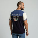 T-shirt rugbywear tricolore Barbarians by  BACK to LEGEND (vue de dos)