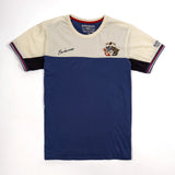 T-shirt rugbywear tricolore Barbarians by  BACK to LEGEND (vêtement à plat de face)