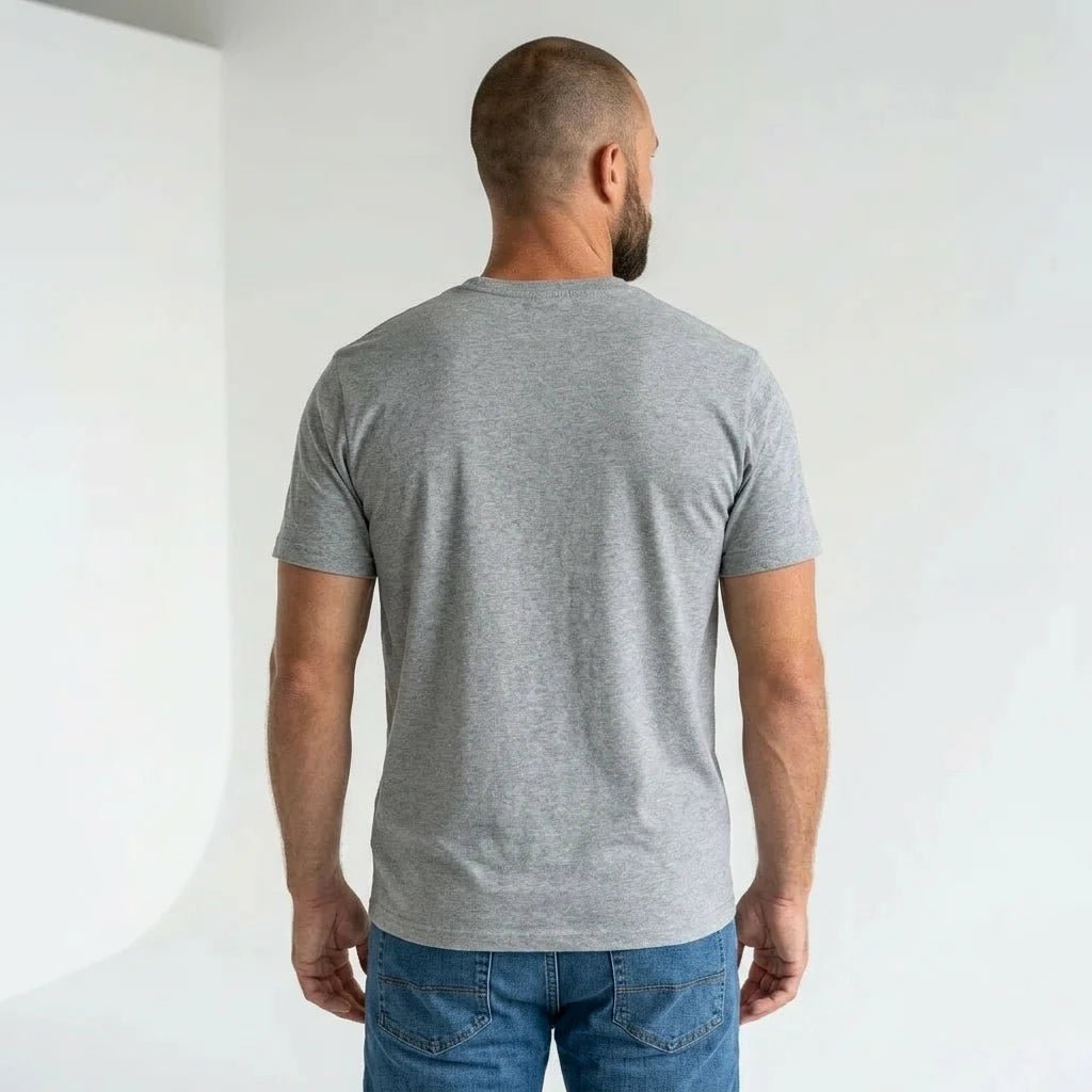 T-shirt homme gris chiné col rond BACK TO LEGEND 