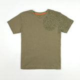 T-shirt maori vert  pour homme col V BACK TO LEGEND (vêtement à plat de face)