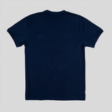 T-shirt bleu marine col V pour homme BACK TO LEGEND (vêtement à plat de dos)