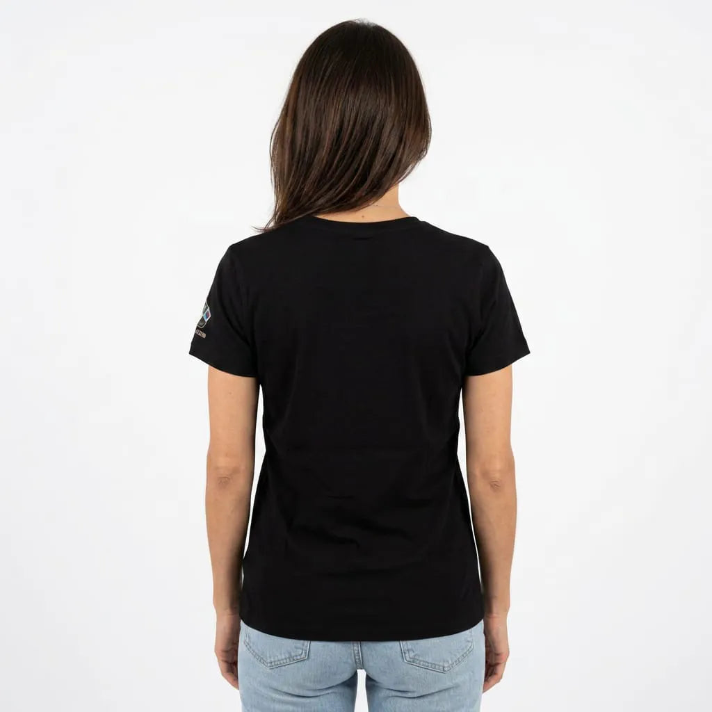 T-shirt Barbarians noir à manches courtes pour femme - BACK TO LEGEND