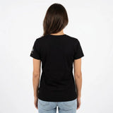T-shirt Barbarians noir à manches courtes pour femme - BACK TO LEGEND