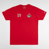T-shirt manches courtes XV Barbarians rouge pour homme BACK TO LEGEND (vêtement de face)