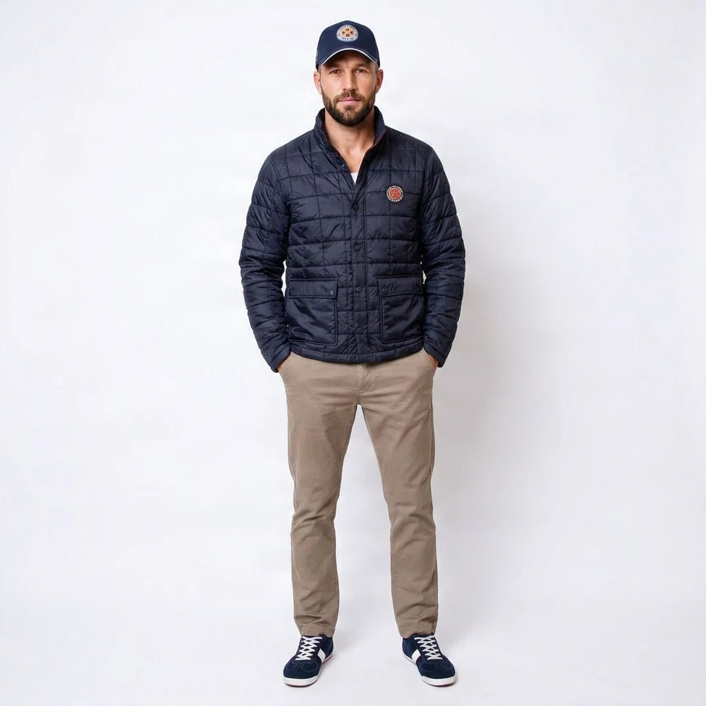Veste matelassée bleu marine pour hommes BACK TO LEGEND
