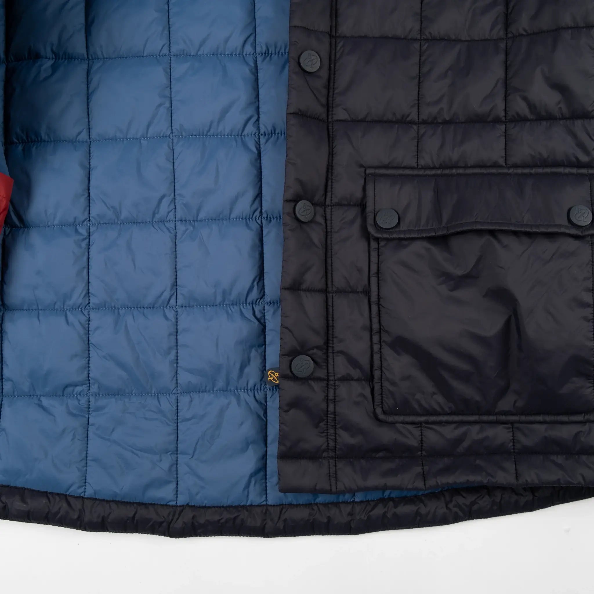 Veste matelassée bleu marine pour hommes BACK TO LEGEND (zoom doublure intérieure)