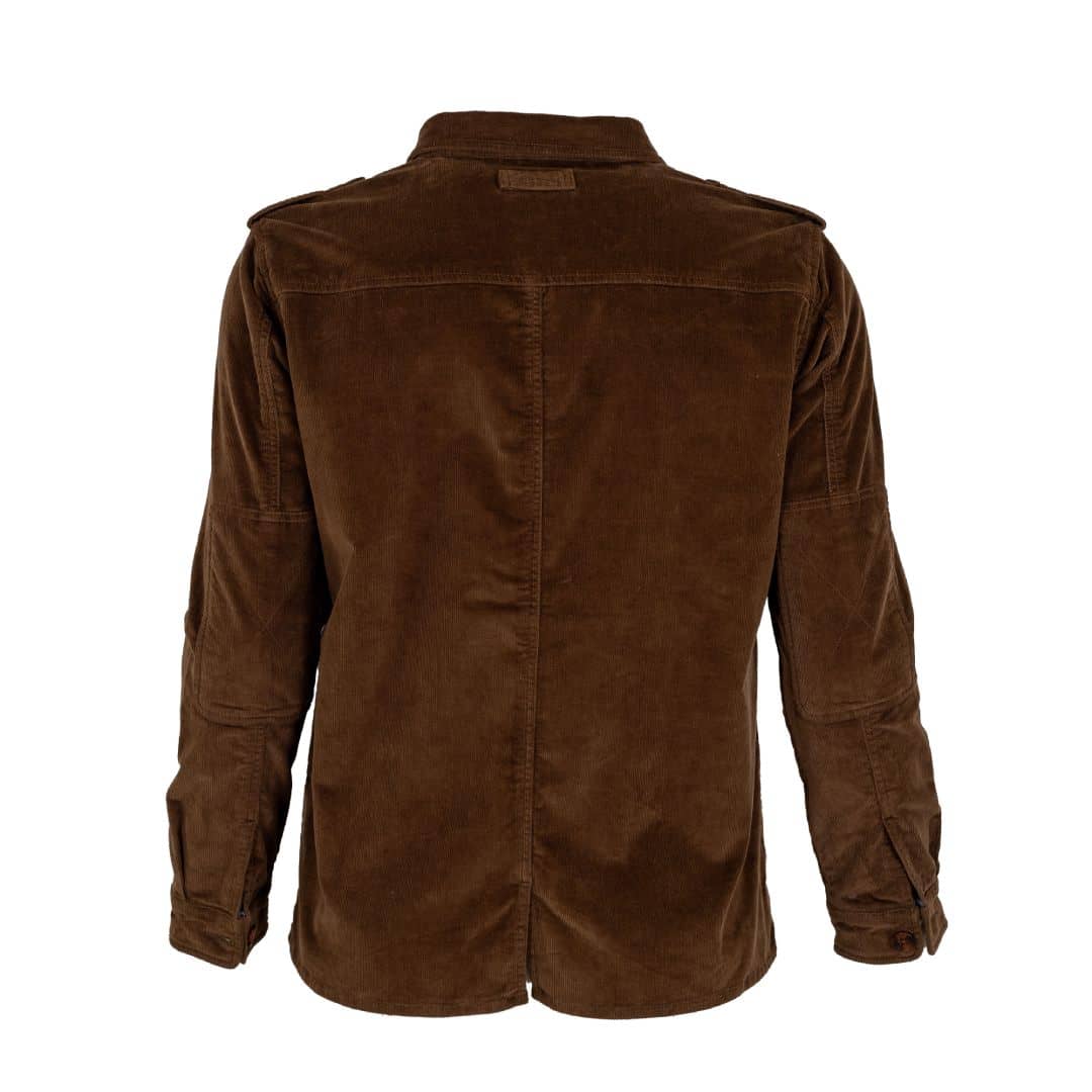 Veste saharienne multi-poches marron (vue de dos)