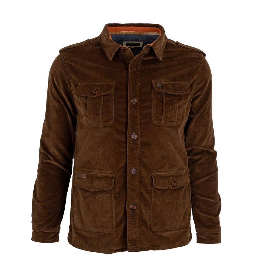 Veste saharienne multi-poches marron