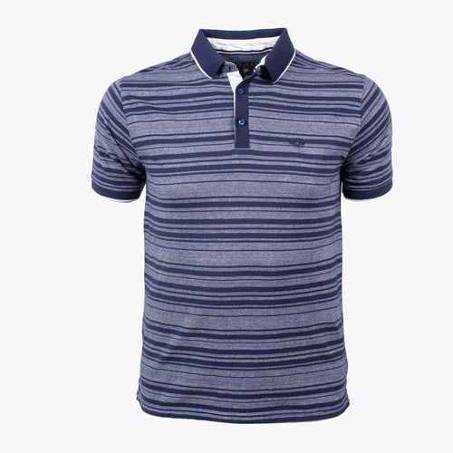 Polo Lignes et Motifs - Bleu Marine - Blacks Legend