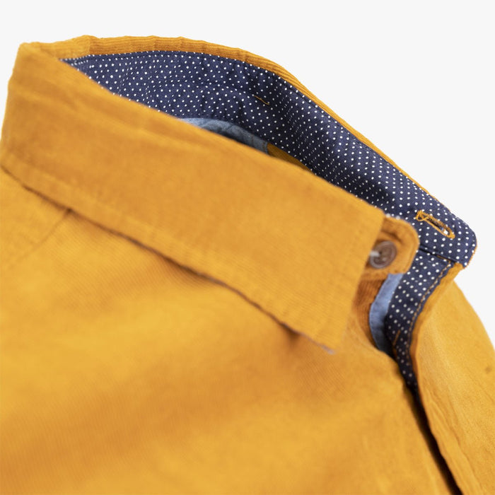 Chemise Homme Jaune En Velours manches Longues chemise-homme-jaune-en-velours-manches-longues