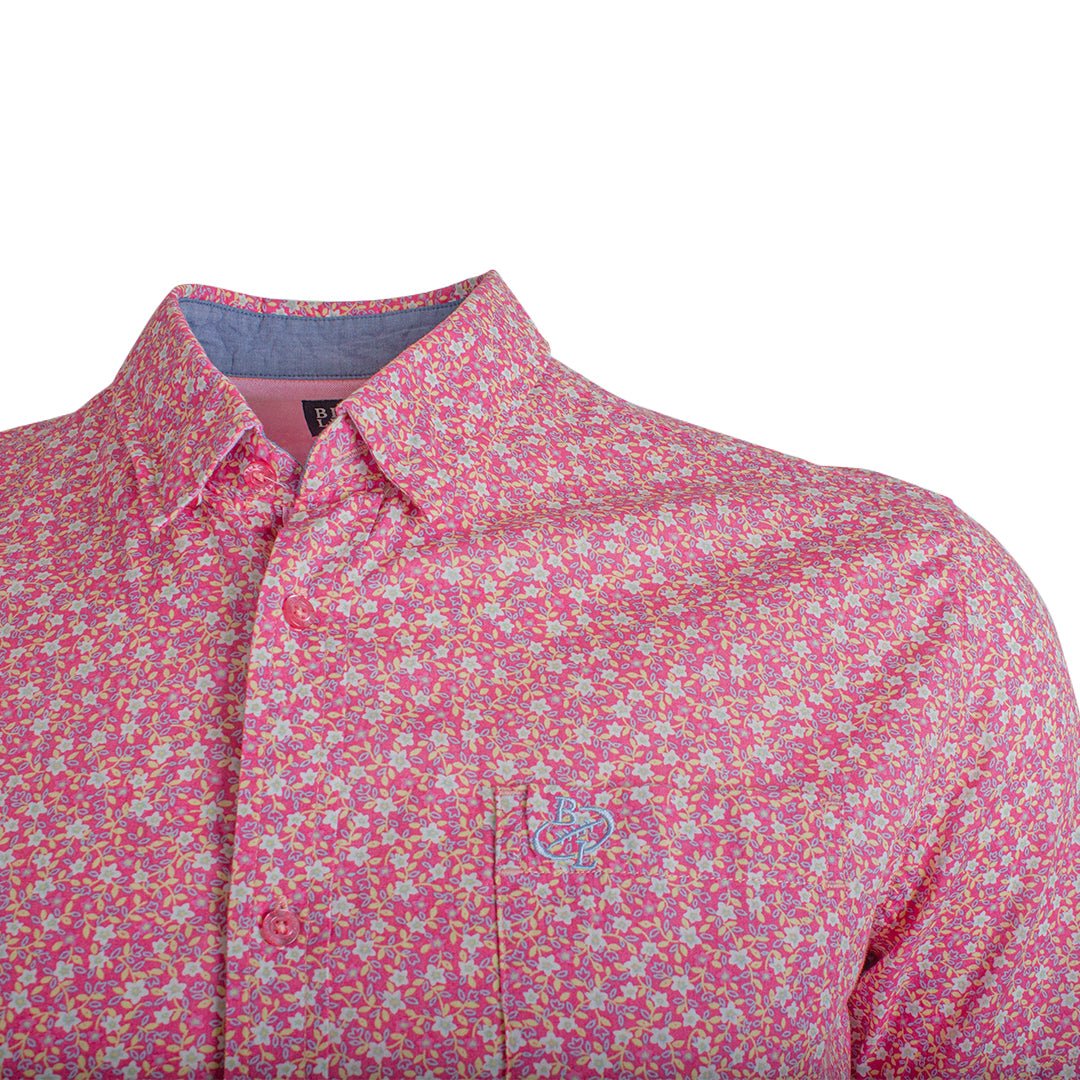 Chemise homme rouge imprimé géométrique (manches courtes) - Blacks Legend Chemise homme rouge imprimé géométrique (manches courtes) - Blacks Legend