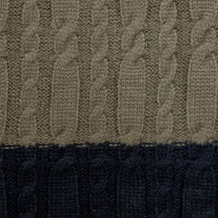 Écharpe tricotée bicolore marron/noir Blacks Legend (Zoom tricotage)