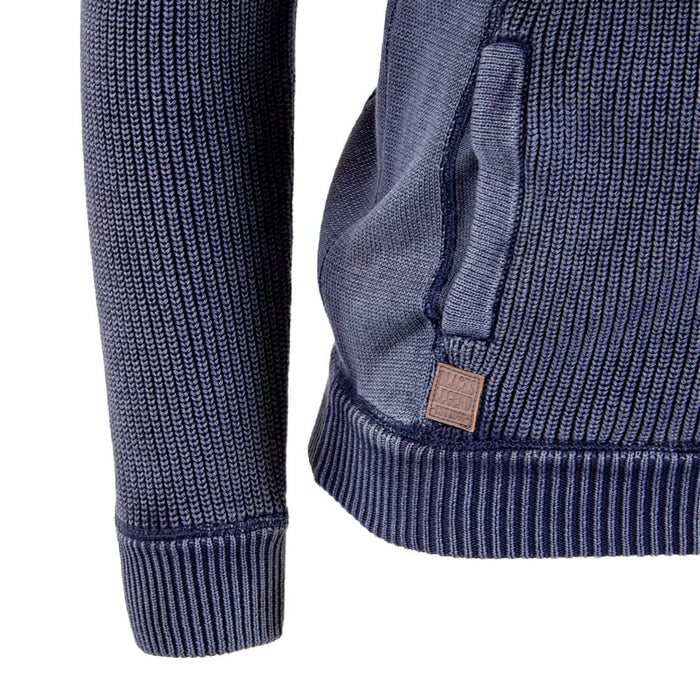 Gilet zippé bleu marine Blacks Legend (Zoom manche et poche)