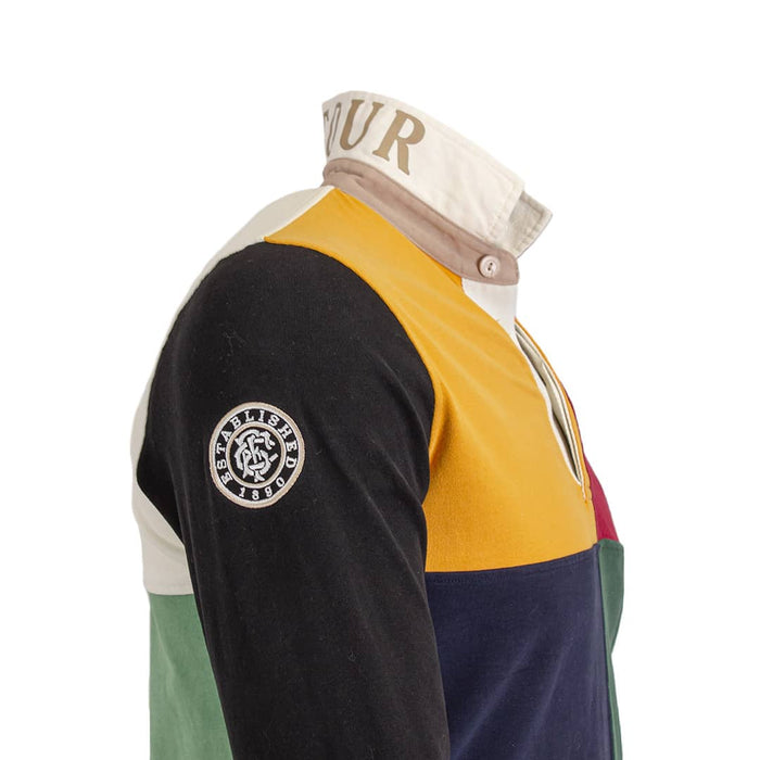 Polo Barbarians multicolore à manches longues Blacks Legend (Vue du profil droit)